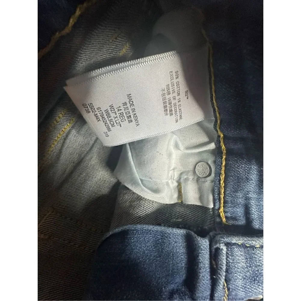 Levi Strauss & Co Kids Blue 502 Regular 2 Pair High-Rise Taper Jeans Size 14 27X